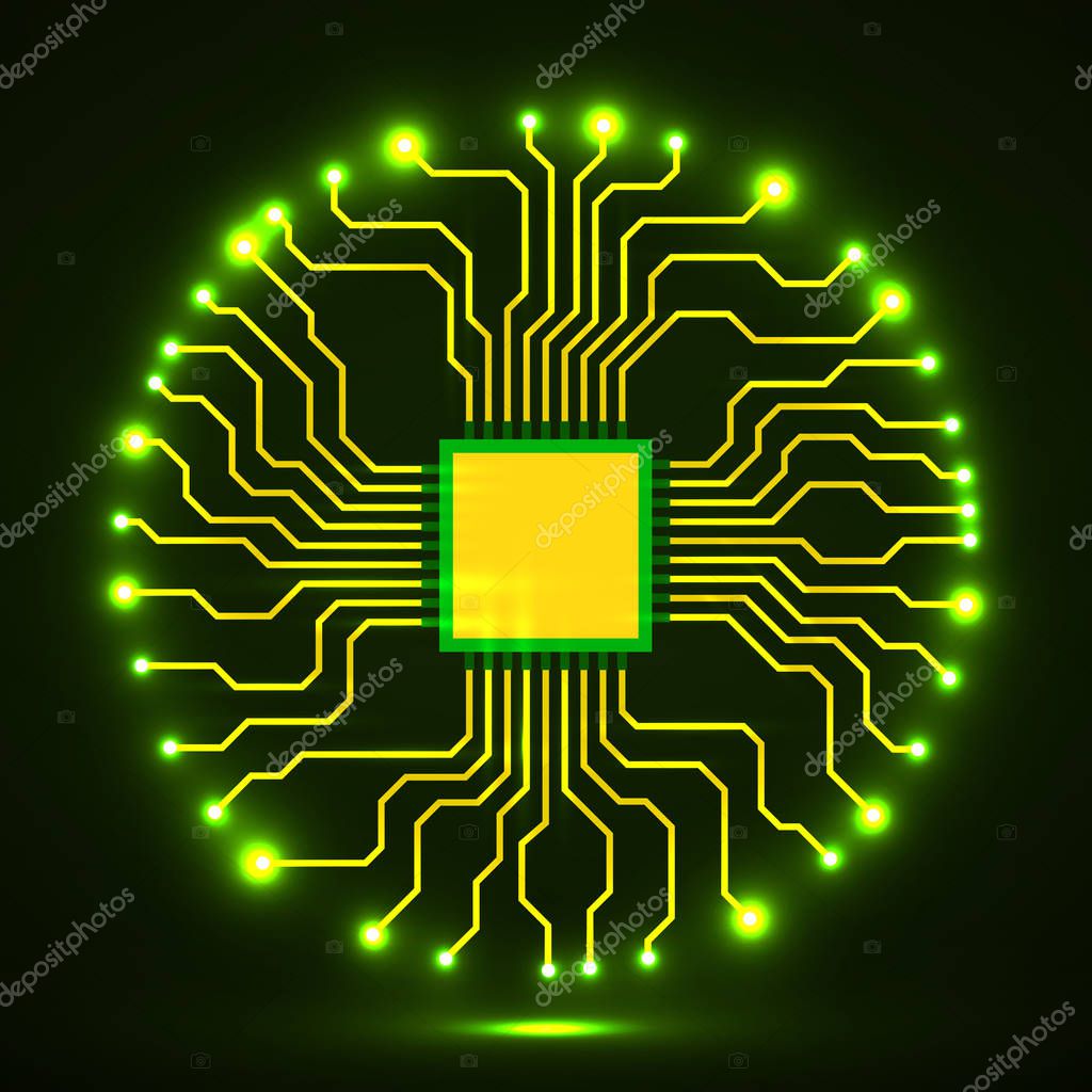 Cpu Microprocessor Microchip Abstract 150564362 - WDRFree Vector illustration of Cpu Microprocessor Microchip Abstract 150564362
