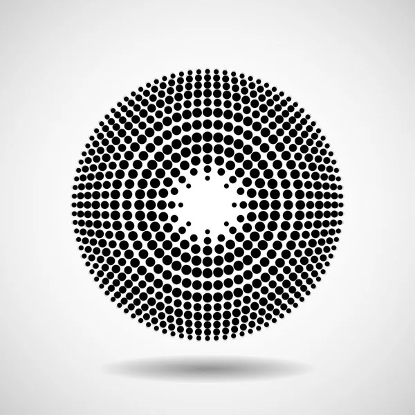 Абстрактные пунктирные круги. Точки в круговой форме. Элемент векторного дизайна — стоковый вектор