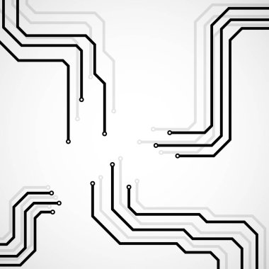 Devre kartı, teknolojik altyapı, vektör çizim eps 10