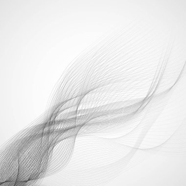 Arka plan gri dalgalar ile. Vektör satırları