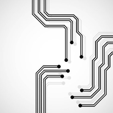 Devre kartı, teknolojik altyapı, vektör çizim eps 10