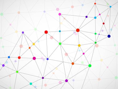 Soyut geometrik arka plan-noktalar ve çizgiler bağlanma. Modern teknoloji kavramı. Poligonal yapısı
