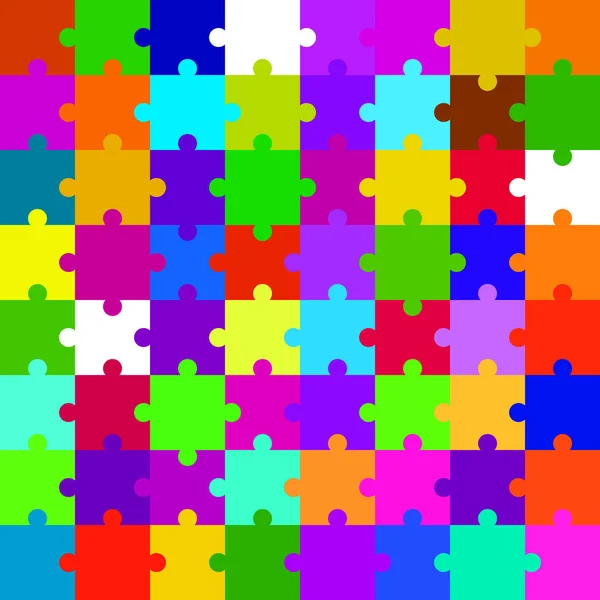 Fundo colorido abstrato do quebra-cabeça. Padrão vetorial — Vetor de Stock