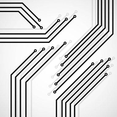 Devre kartı, teknolojik altyapı, vektör çizim eps 10
