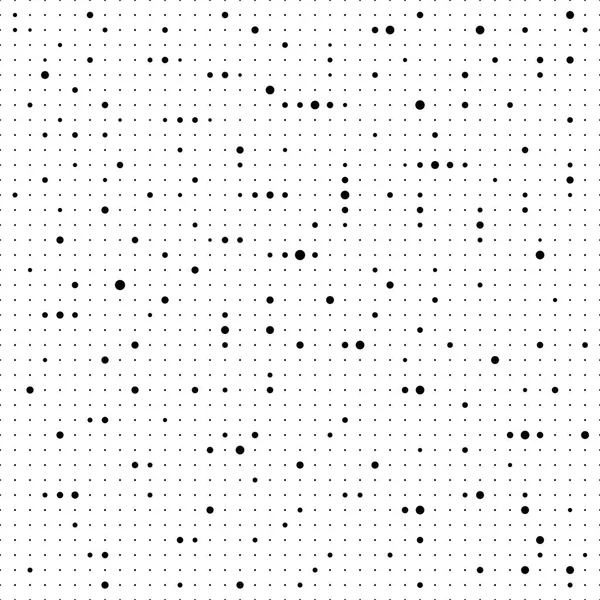 Abstraktes nahtloses Muster mit Punkten. Moderne Schwarz-Weiß-Textur. Geometrischer Hintergrund — Stockvektor