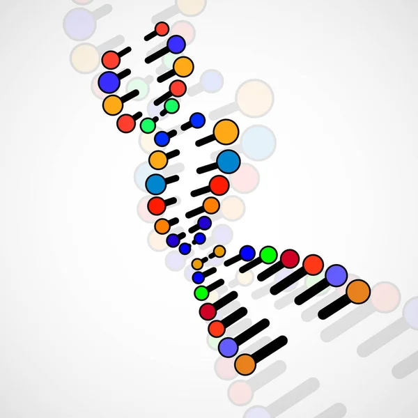 Abstrakta spiral av Dna, eleganta molekyl bakgrund — Stock vektor