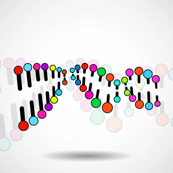 Абстрактная спираль ДНК, стильный молекулярный фон — стоковый вектор