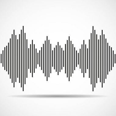 Dalga olarak ekolayzır ile soyut teknolojik altyapı. Vektör