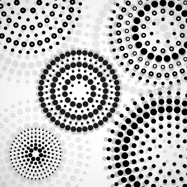 Abstract background with dotted circles. Dots in circular form. Vector design backdrop — Stock Vector