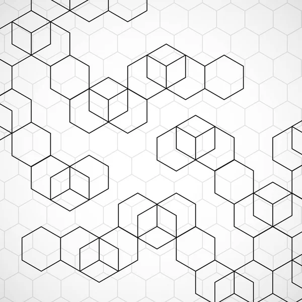 Fondo geométrico abstracto con cubos. Concepto geométrico — Archivo Imágenes Vectoriales