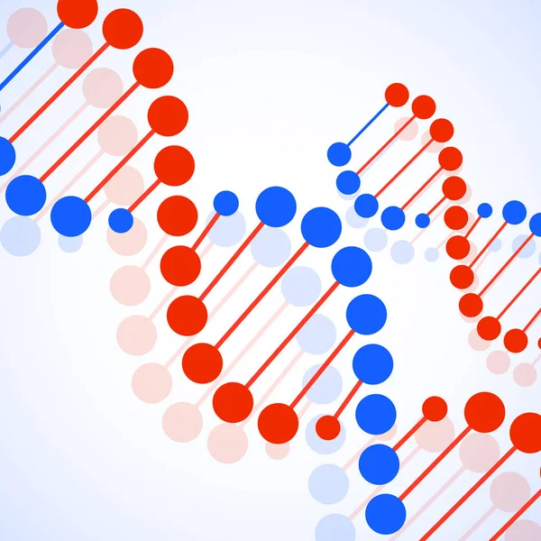 Spirale abstraite d'ADN, fond de molécule élégant — Image vectorielle