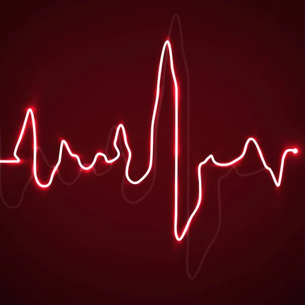 Αφηρημένη καρδιά κτυπά. Καρδιογράφημα φόντο. Ιατρική. Διάνυσμα — Διανυσματικό Αρχείο
