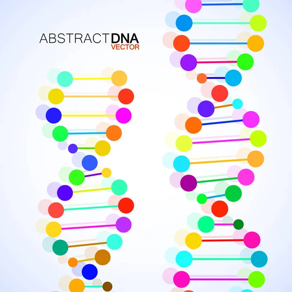 Espiral abstracta de ADN, fondo de molécula con estilo — Archivo Imágenes Vectoriales