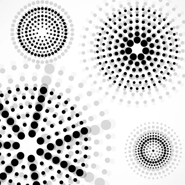 Abstract background with dotted circles. Dots in circular form. Vector design backdrop — Stock Vector