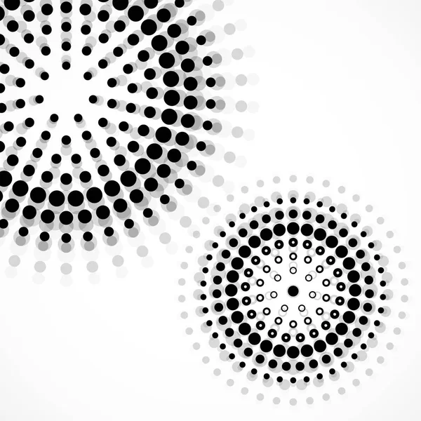 Fond abstrait avec des cercles pointillés. Pois en forme circulaire. Contexte de conception vectorielle — Image vectorielle