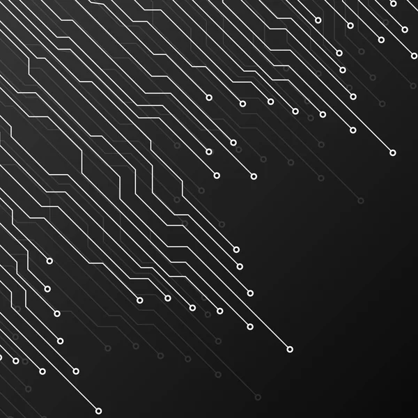 Siyah arka plan üzerine devre kartı. Soyut teknoloji