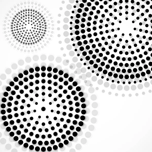 Abstract background with dotted circles. Dots in circular form. Vector design backdrop — Stock Vector