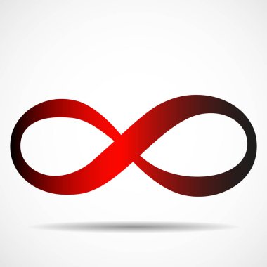 Sonsuzluk simgesi. Soyut vektör Logo. Sınırsız işareti simgesi