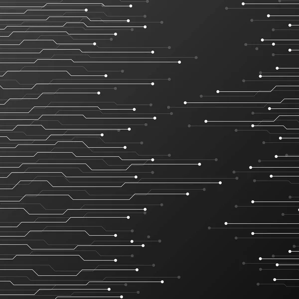 Placa de circuito sobre fondo negro. Tecnología abstracta — Archivo Imágenes Vectoriales