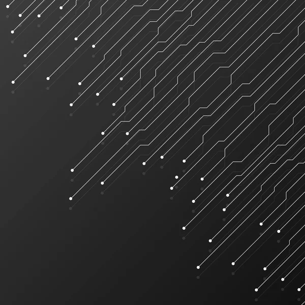 Siyah arka plan üzerine devre kartı. Soyut teknoloji