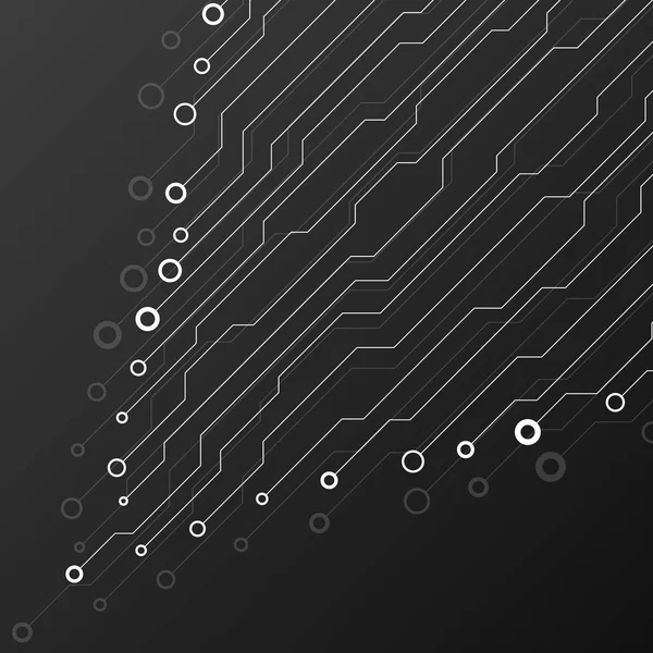 Siyah arka plan üzerine devre kartı. Soyut teknoloji