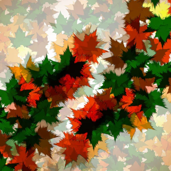 Autumn background of maple leaves. Colofrul image — Stock Vector