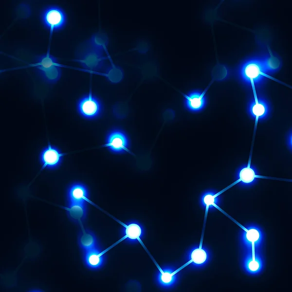 Estructura molecular neón del ADN, fondo resplandeciente abstracto — Archivo Imágenes Vectoriales