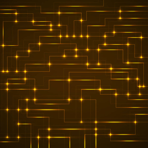 Abstract technology background of glowing connecting lines, vector illustration eps 10