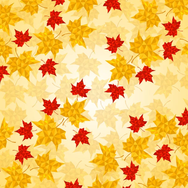 Maple leaves in triangular style. Vector illustration. Eps 10 — Stock Vector