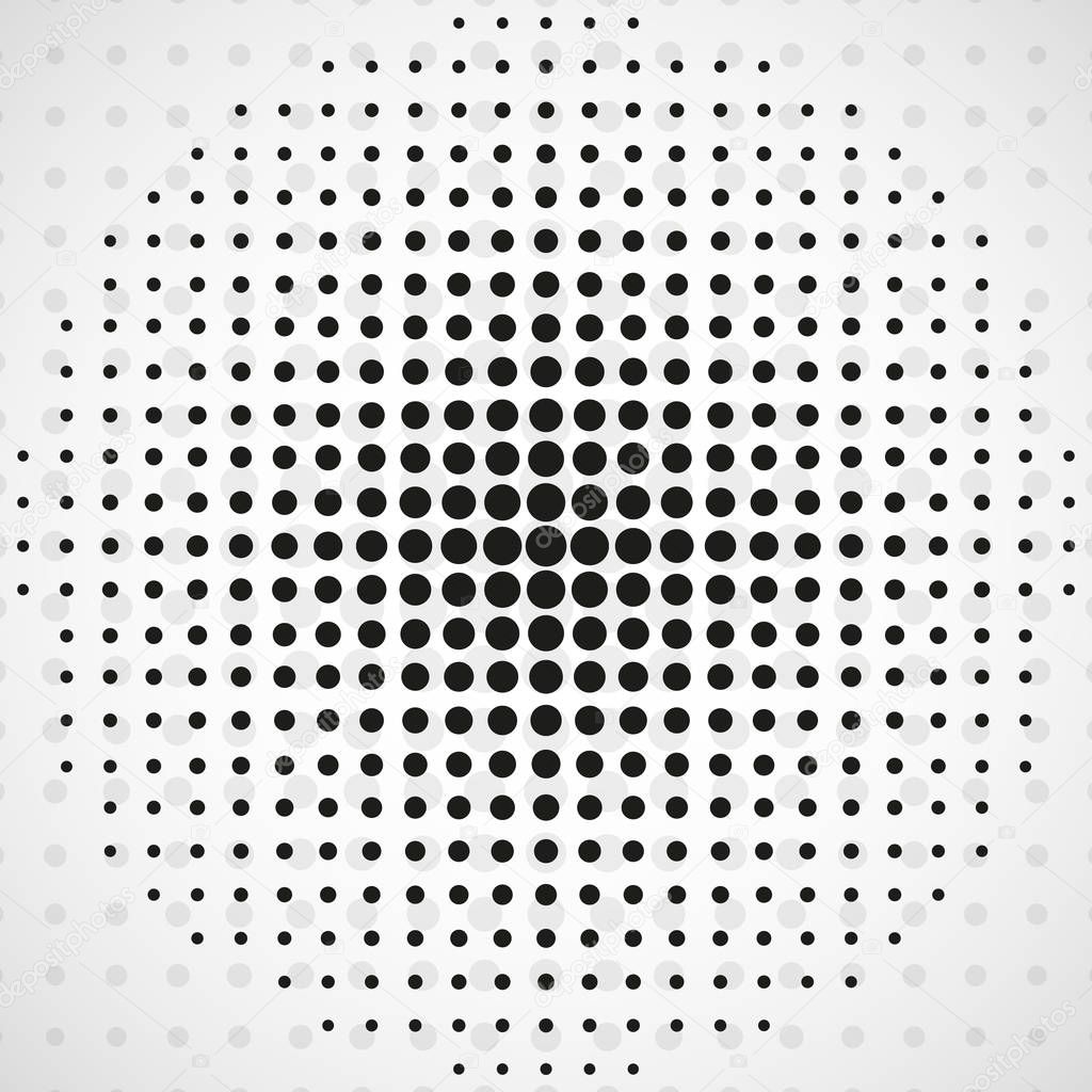 Abstract halftone dotted background. Halftone circles. Vector