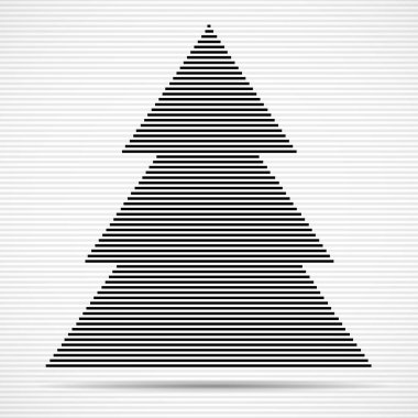 Satırları soyut Noel ağacı. Vektör çizim. EPS 10