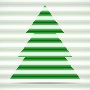Renkli çizgiler soyut Noel ağacı. Vektör çizim. EPS 10