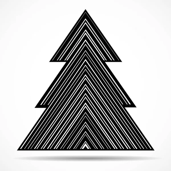 Satırları soyut Noel ağacı. Vektör çizim. EPS 10