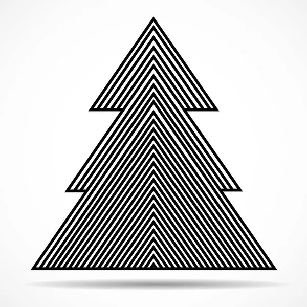 Abstract christmas tree of lines. Vector illustration. Eps 10 — Stock Vector