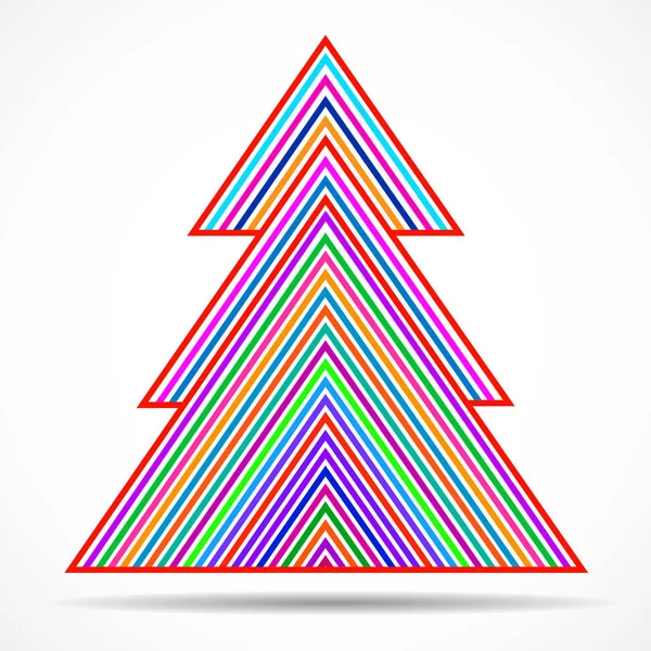 Satırları soyut Noel ağacı. Vektör çizim. EPS 10