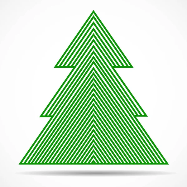 Abstrakter Weihnachtsbaum der Linien. Vektorillustration. Folge 10 — Stockvektor