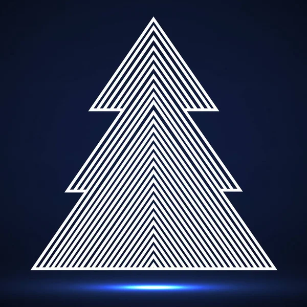 Satırları soyut Noel ağacı. Vektör çizim. EPS 10
