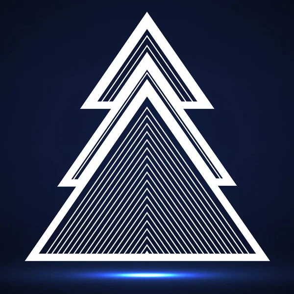 Satırları soyut Noel ağacı. Vektör çizim. EPS 10