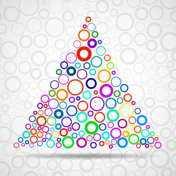 Renkli Daireler soyut üçgeni. Vektör çizim. EPS 10