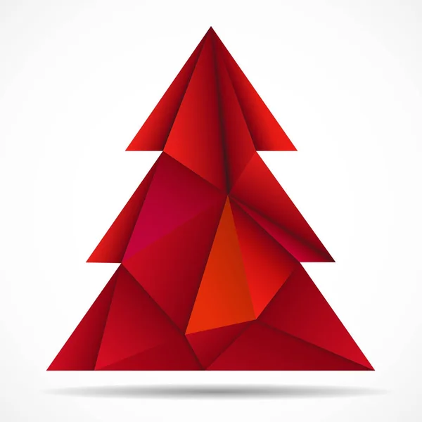 Abstrakter bunter Weihnachtsbaum aus Dreiecken. Geometrischer Stil. Vektorillustration. Folge 10 — Stockvektor