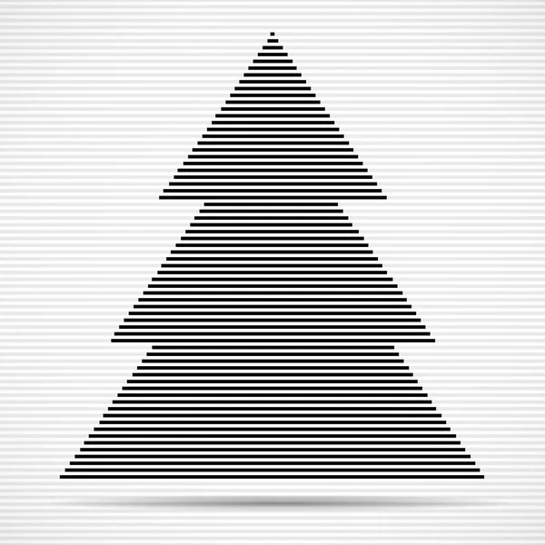 Abstrakter Weihnachtsbaum der Linien. Vektorillustration. Folge 10 — Stockvektor