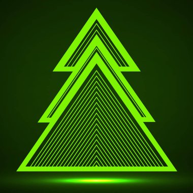 Satırları soyut Noel ağacı. Vektör çizim. EPS 10