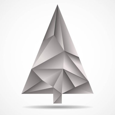 Soyut renkli Noel ağacından üçgenler. Geometrik tarzı. Vektör çizim. EPS 10