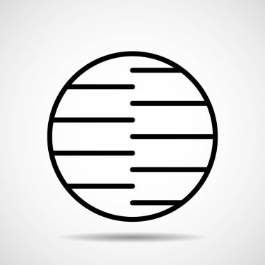 Satır soyut çemberi. Vektör tasarım öğesi, geometrik logosu