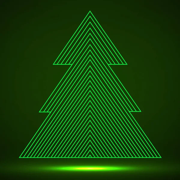 Satırları soyut Noel ağacı. Vektör çizim. EPS 10