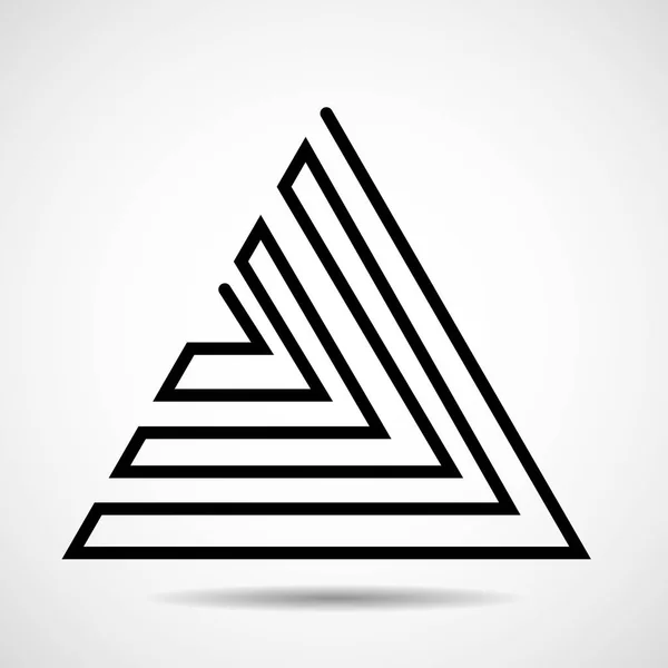 Abstrakcja triangle linii. Element projektu wektor, geometryczne logo — Wektor stockowy