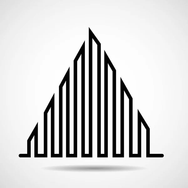 ラインの抽象的な三角形。ベクター デザイン要素、幾何学的なロゴ — ストックベクタ