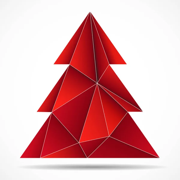 抽象的五颜六色的三角形圣诞树。几何样式。矢量插图。Eps 10 — 图库矢量图片