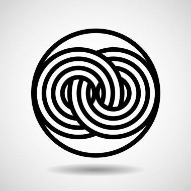 Satır soyut çemberi. Vektör tasarım öğesi, geometrik logosu
