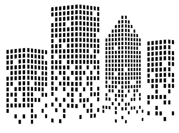 Gökdelenler şehri Abstact. Megacity silüeti. Vektör arka plan